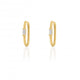 Anadolu Glow Baguette Huggie Earrings