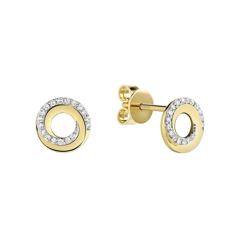 Celeste Swirl Diamond Earrings
