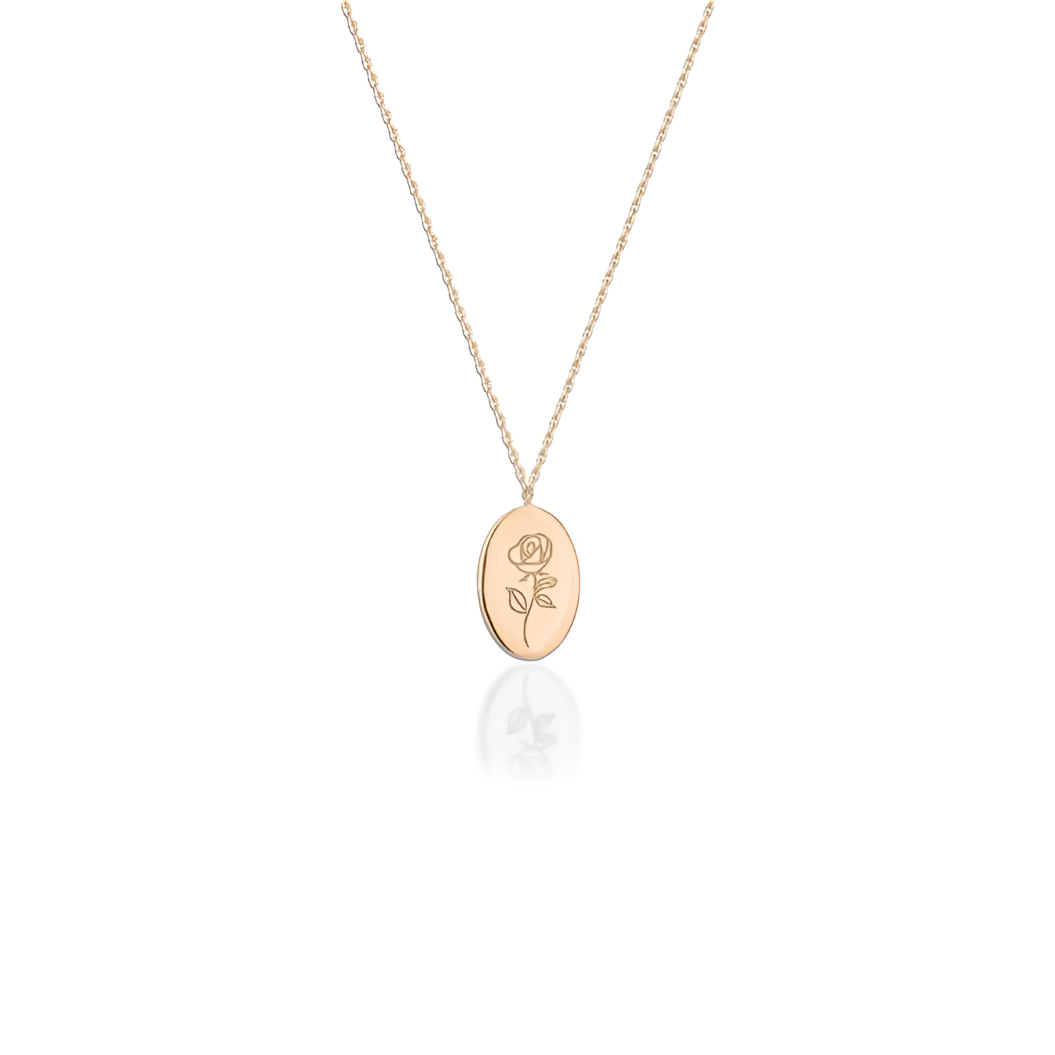 Salang Rose Engraved Necklace