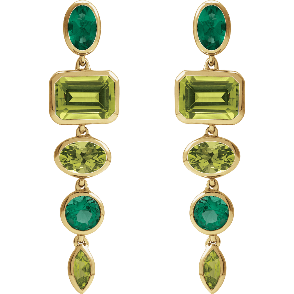 Elora Emerald & Peridot Earrings
