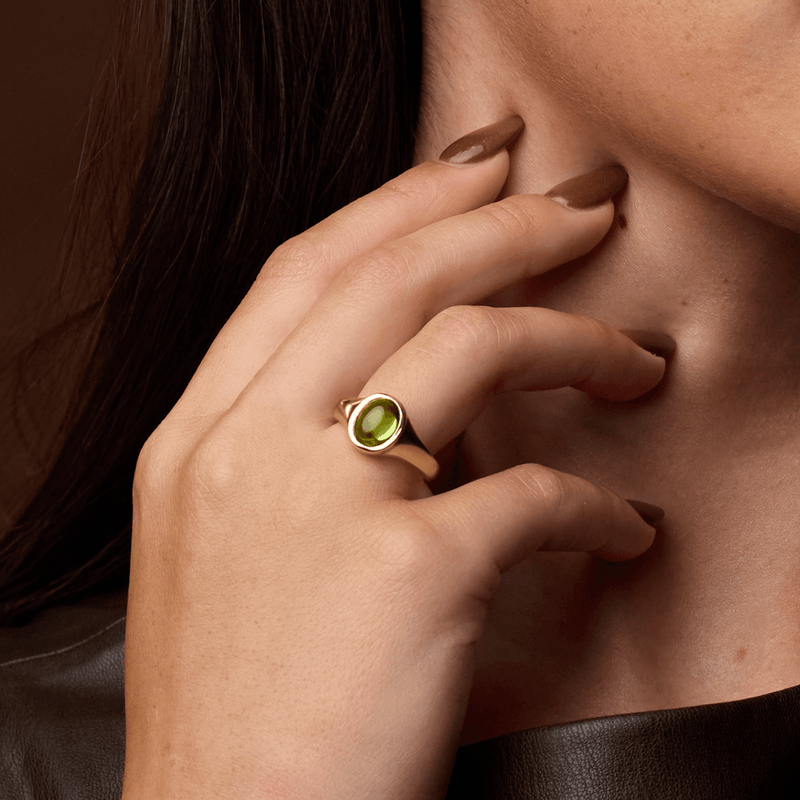 Riley Natural Peridot Ring