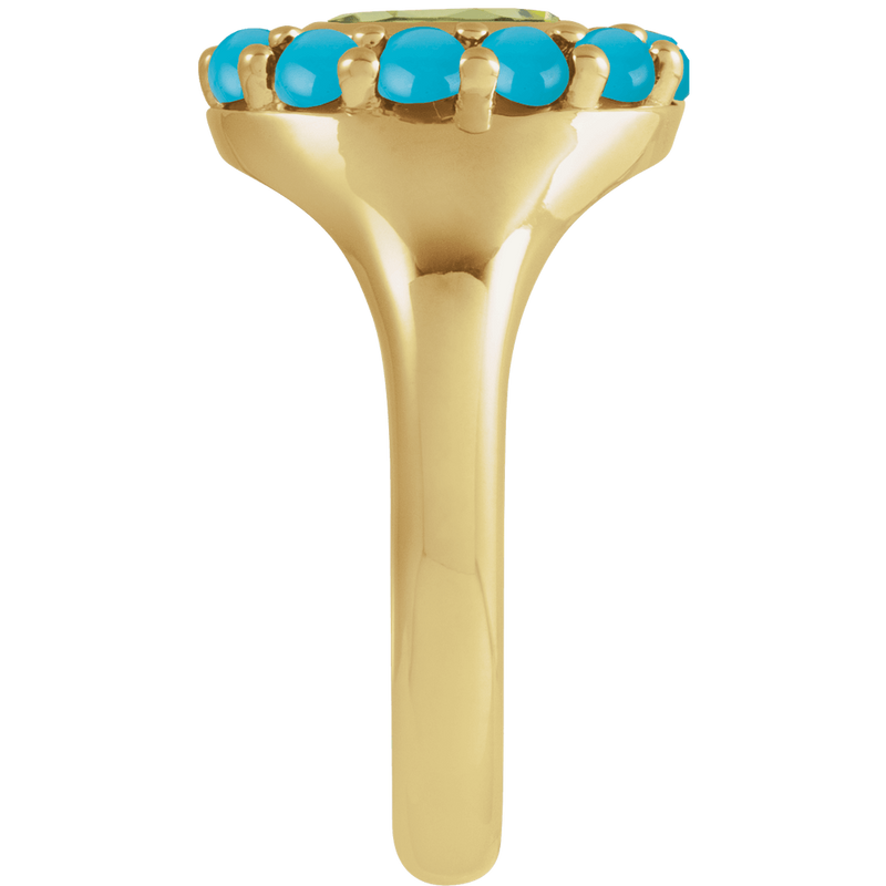 Sonora Peridot & Turquoise Ring