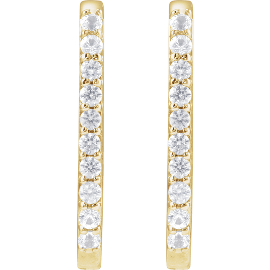 Lyra White Sapphire Hoop Earrings