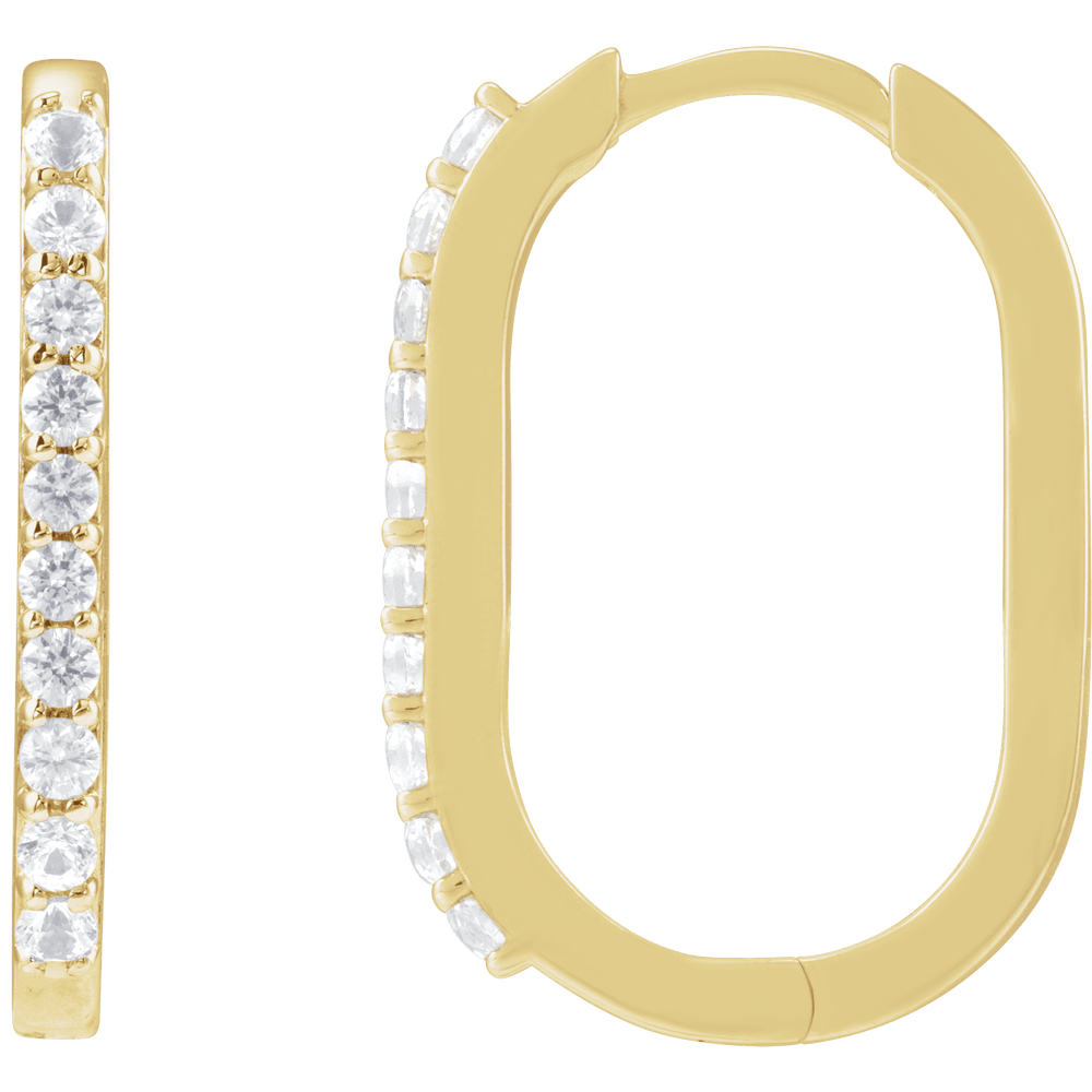Lyra White Sapphire Hoop Earrings