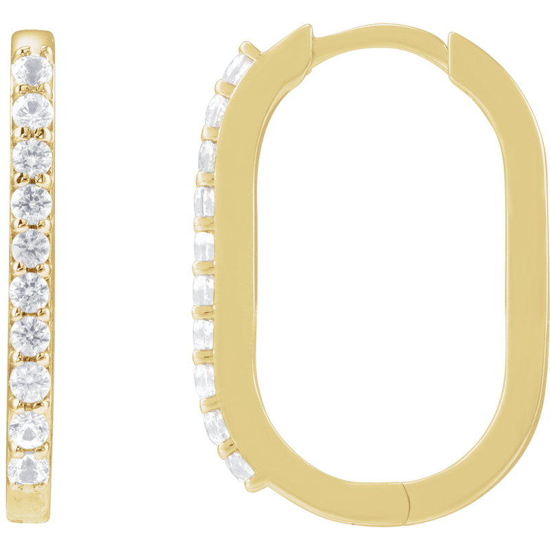 Lyra White Sapphire Hoop Earrings