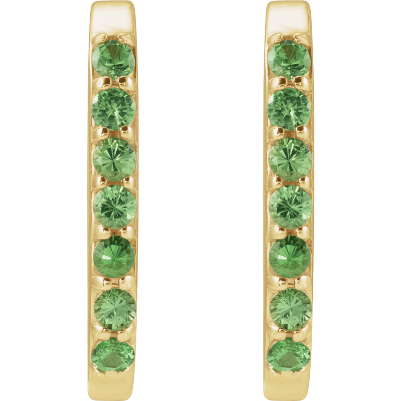 Lyra Tsavorite Garnet Hoop Earrings