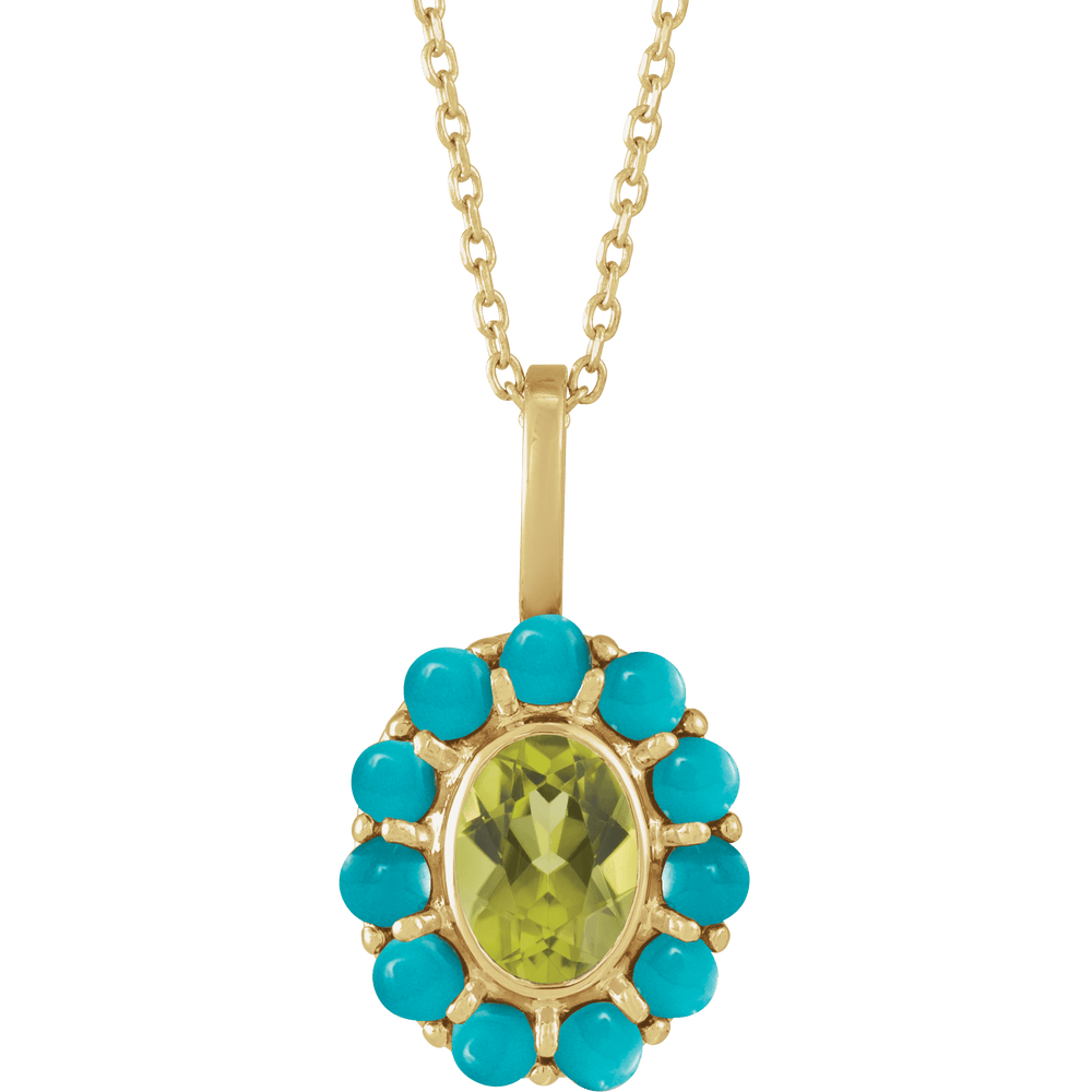 Sonora Peridot & Turquoise Necklace
