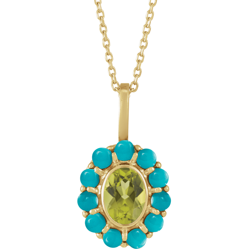 Sonora Peridot & Turquoise Necklace