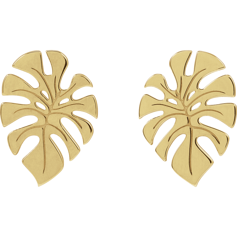 Lulu Monstera Leaf Earrings