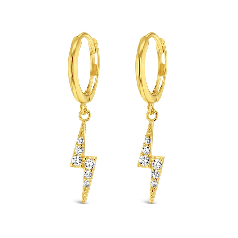 Ateş Bolt Huggie Earrings