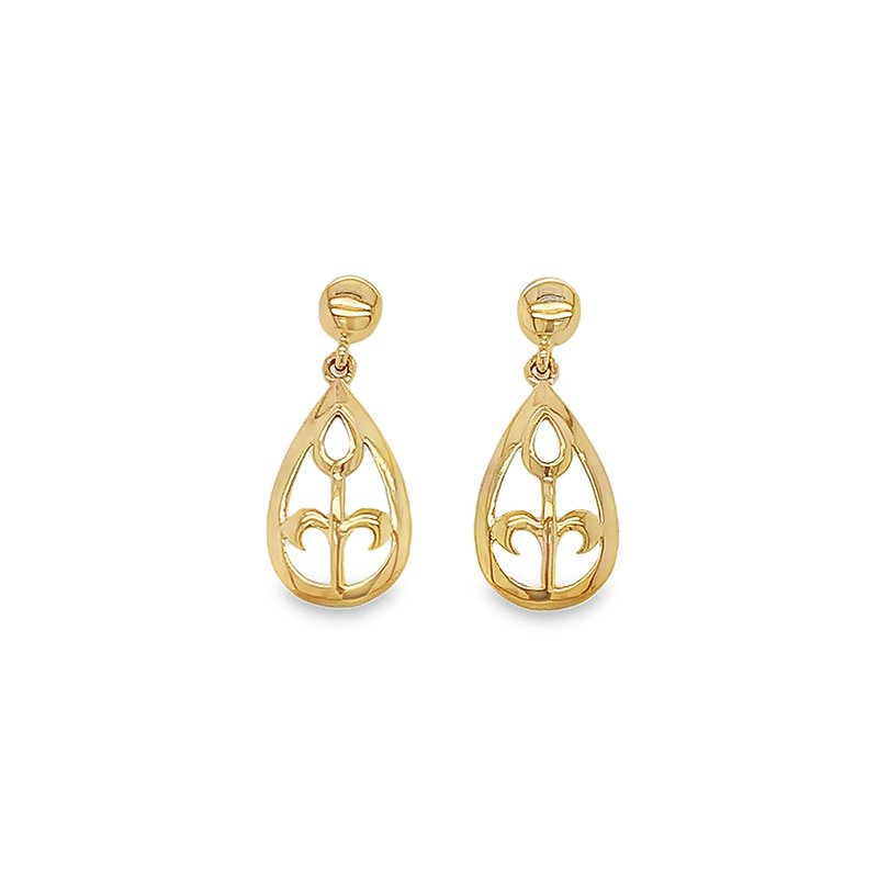 Bangkok Rose Stud Drop Earrings