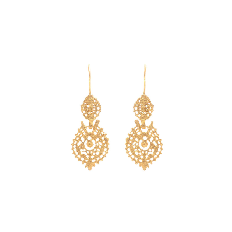 Queen Regal Earrings 9K Gold