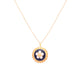 Caramujo Floral Medal Necklace 9K Gold
