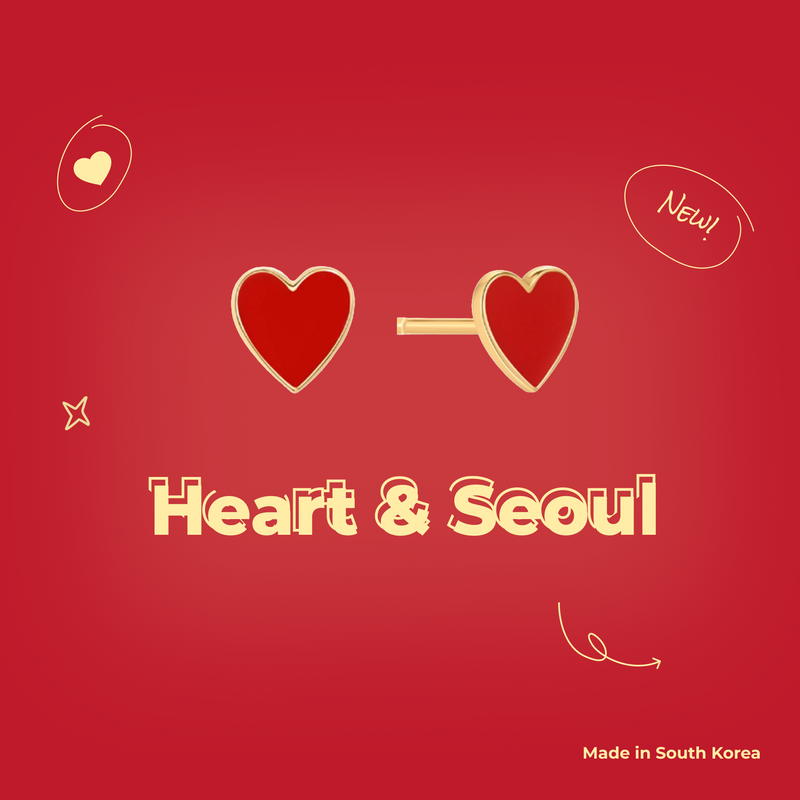 Heart and Seoul Stud Earrings
