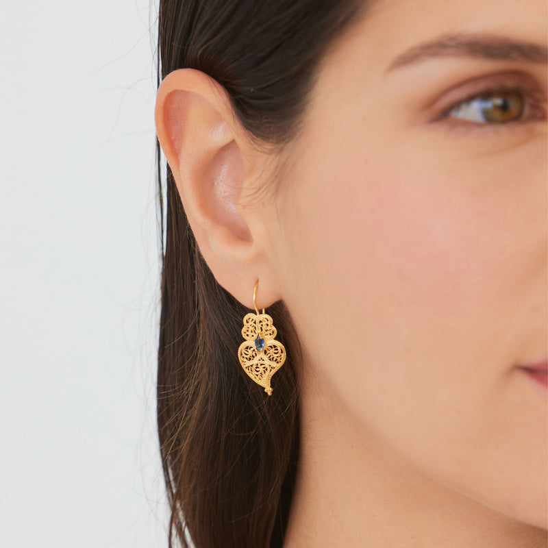 Heart of Viana Earrings Gold Plated Silver