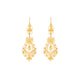 Princess Detail Earrings Gold Plated Silver