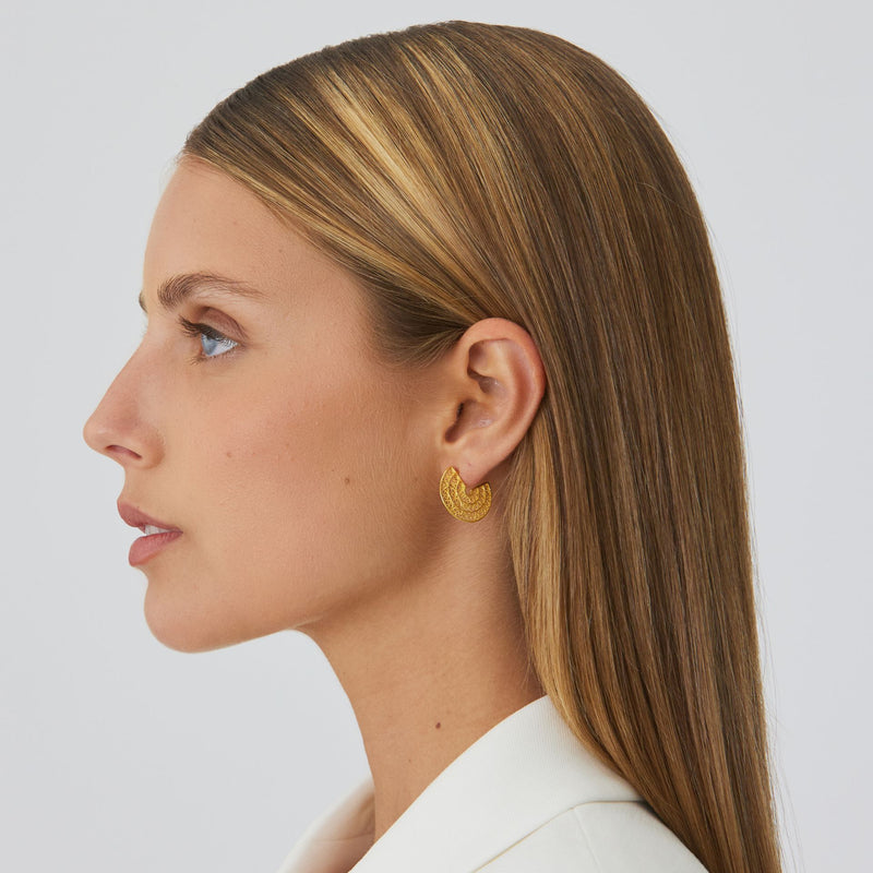 Circles 3/4 Earrings Gold Plated Silver