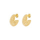 Circles 3/4 Earrings Gold Plated Silver