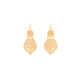 Queen Regal Earrings Gold Plated Silver