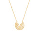 Circles 3/4 Necklace Gold Plated Silver