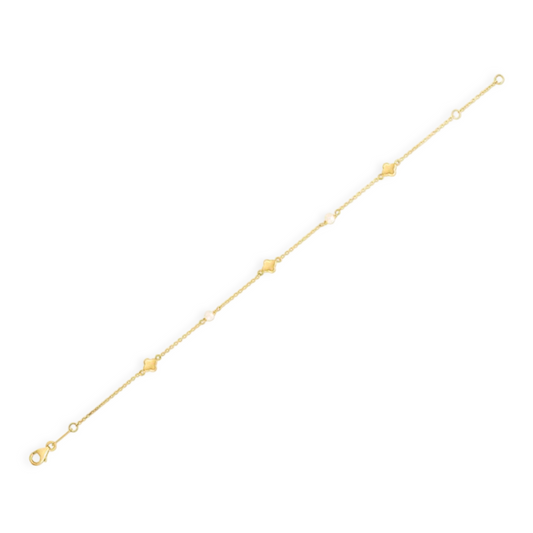 Kleos Clover & Pearl Bracelet