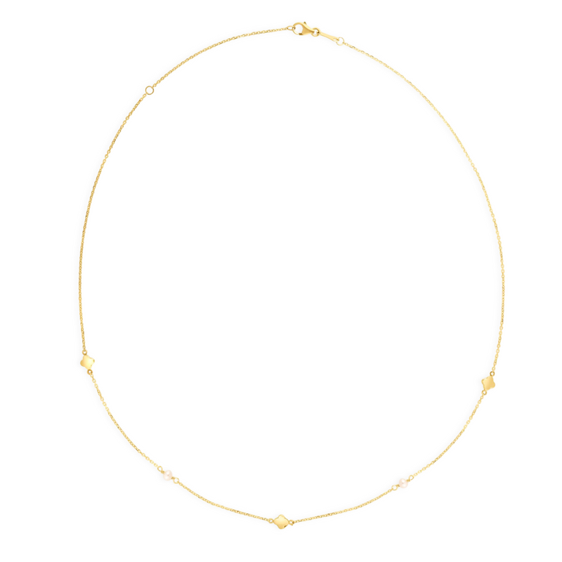 Kleos Clover & Pearl Necklace
