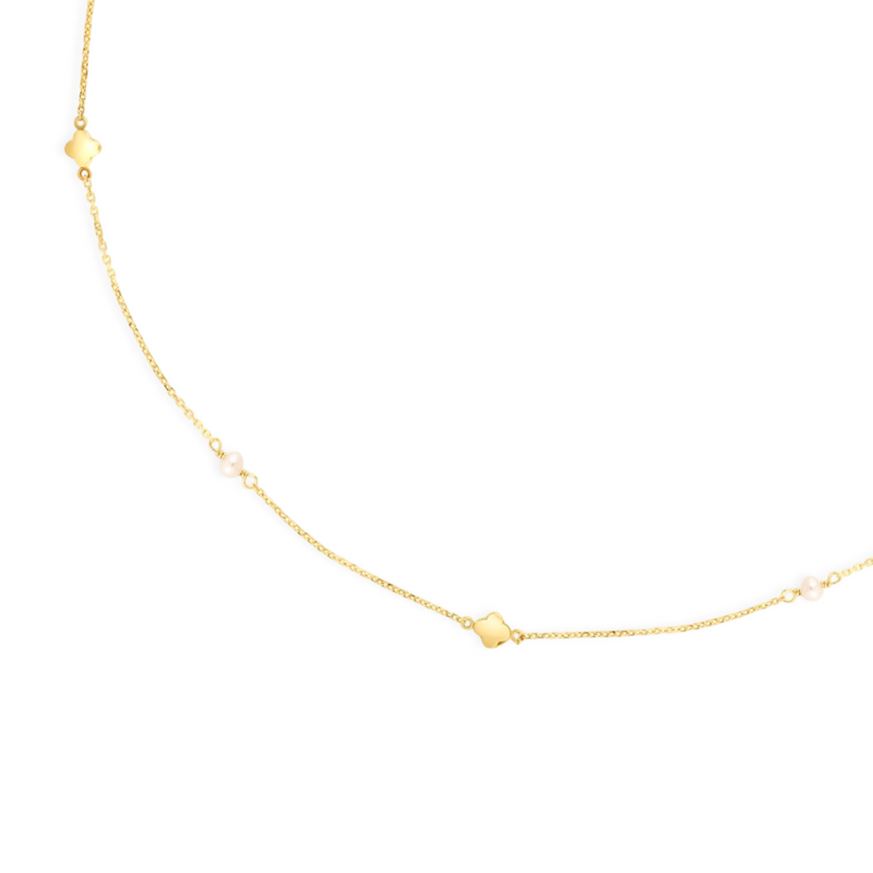 Kleos Clover & Pearl Necklace