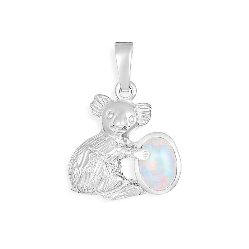 Koala Dreamkeeper Solid Opal Pendant
