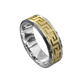Hector Greek Key Ring (Yellow & White Gold)