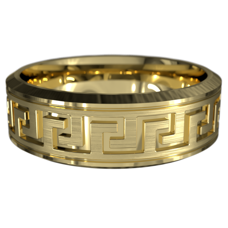 Hector Greek Key Ring (Yellow Gold)