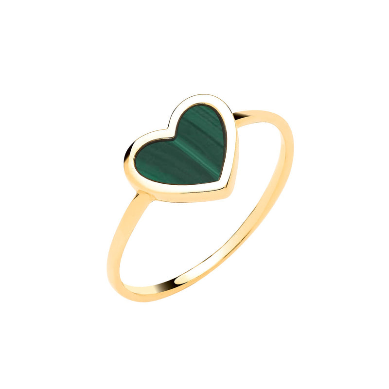 Canim Heart Malachite Ring
