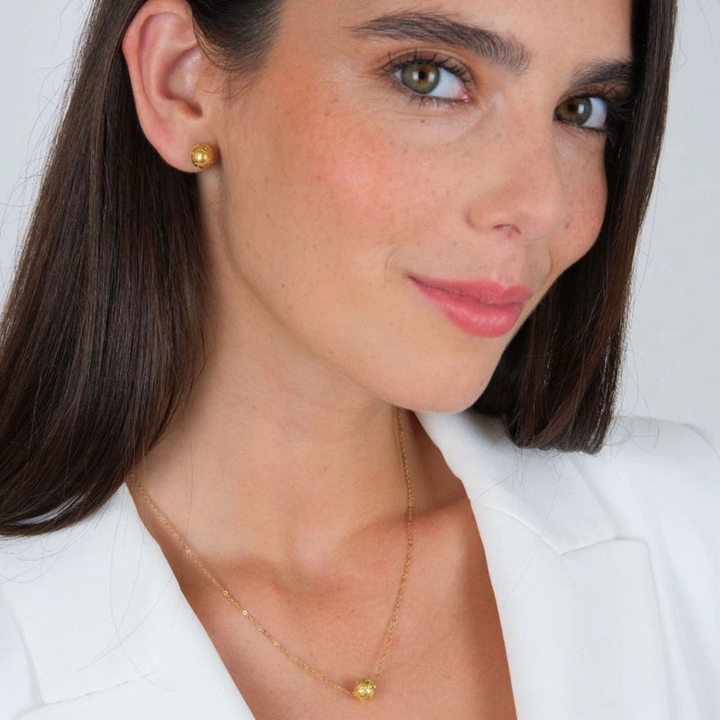 Viana’s Conta Necklace 9K Gold