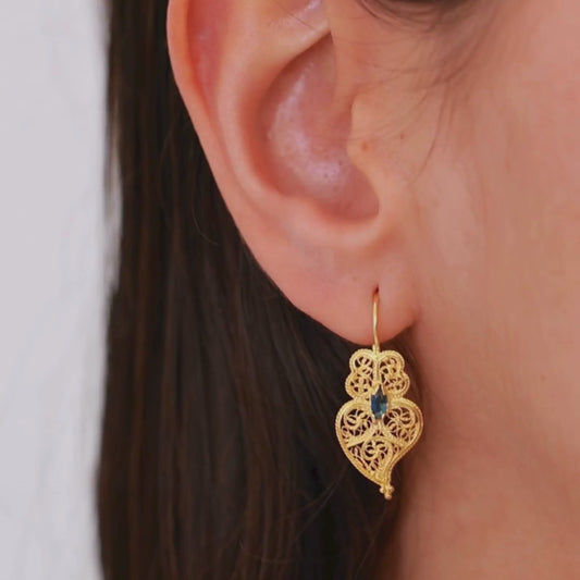 Heart of Viana Earrings Gold Plated Silver