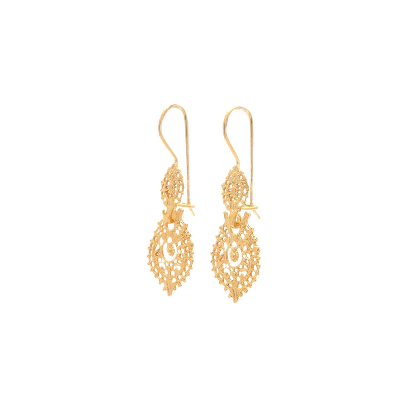 Queen Regal Earrings 9K Gold